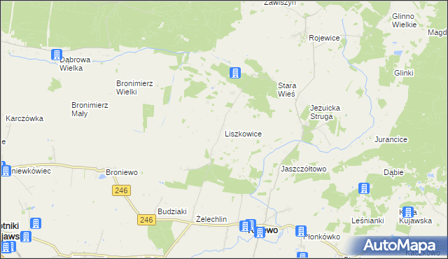 mapa Liszkowice, Liszkowice na mapie Targeo