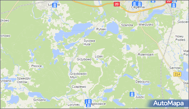 mapa Lizaki, Lizaki na mapie Targeo