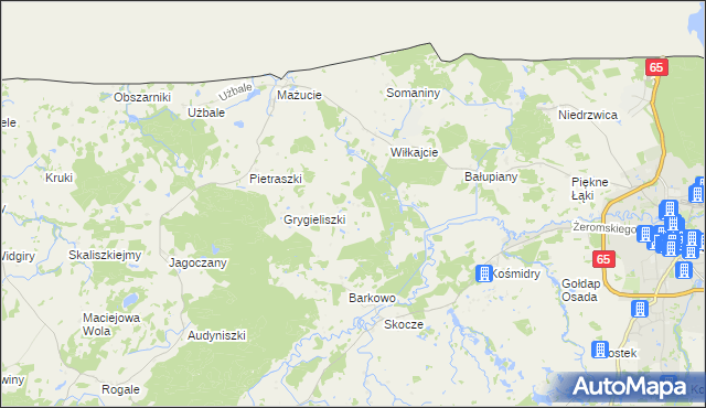 mapa Łobody, Łobody na mapie Targeo