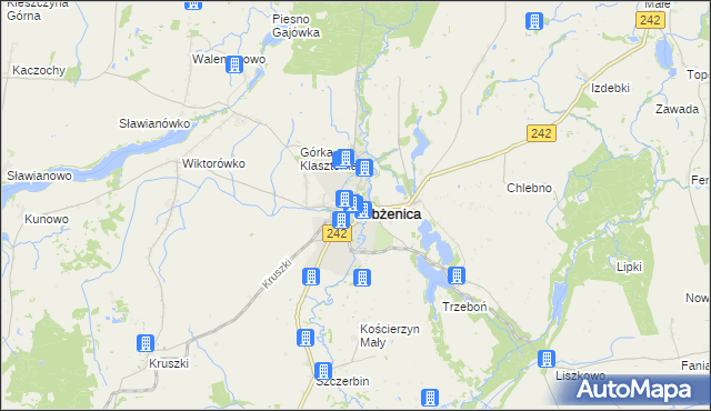 mapa Łobżenica, Łobżenica na mapie Targeo