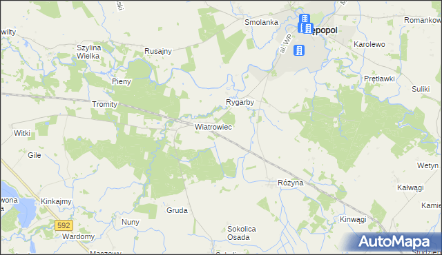 mapa Łobzowo gmina Sępopol, Łobzowo gmina Sępopol na mapie Targeo