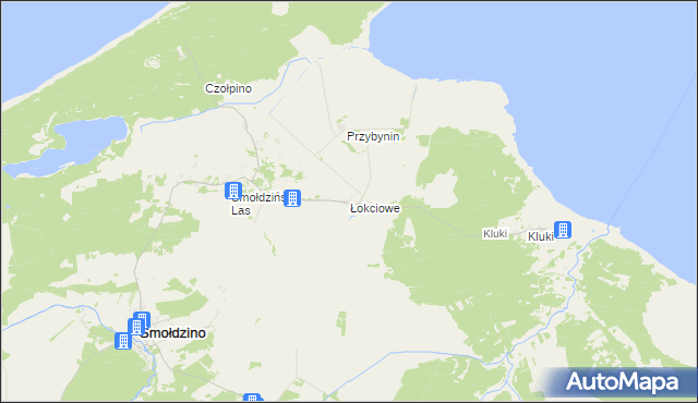 mapa Łokciowe, Łokciowe na mapie Targeo