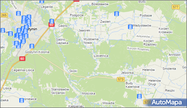 mapa Łokietnica, Łokietnica na mapie Targeo