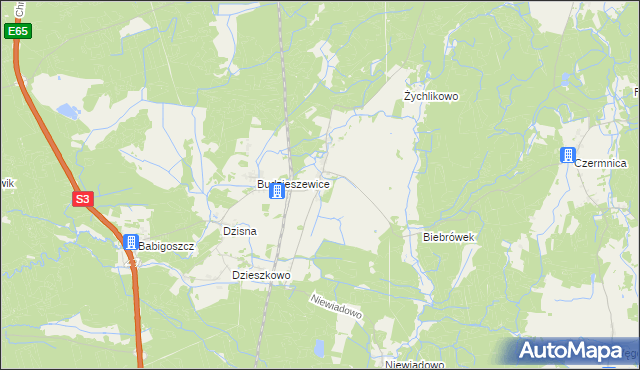 mapa Łoźnica, Łoźnica na mapie Targeo