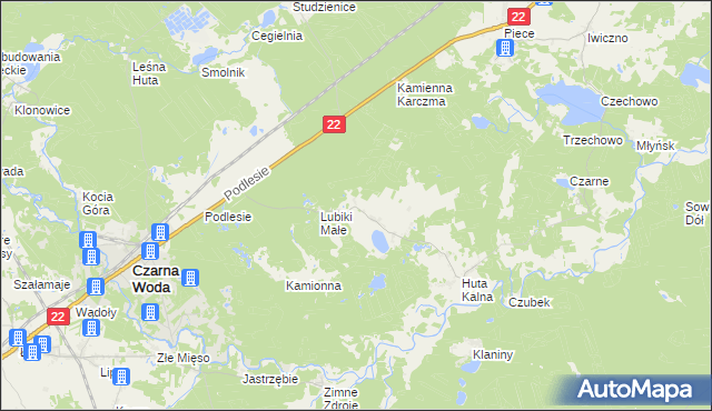 mapa Lubiki, Lubiki na mapie Targeo