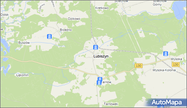 mapa Lubiszyn, Lubiszyn na mapie Targeo