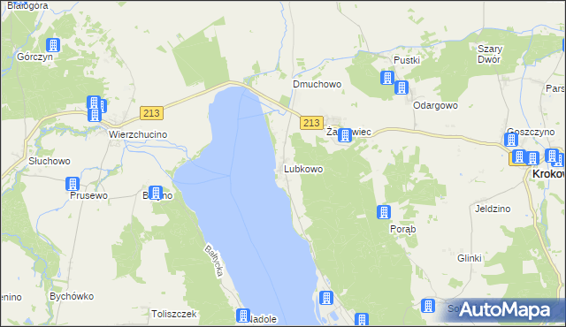 mapa Lubkowo gmina Krokowa, Lubkowo gmina Krokowa na mapie Targeo