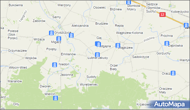 mapa Łubna-Jarosłaj, Łubna-Jarosłaj na mapie Targeo