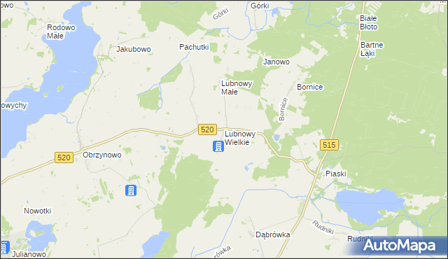 mapa Lubnowy Wielkie, Lubnowy Wielkie na mapie Targeo