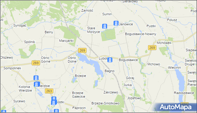 mapa Lubotyń gmina Babiak, Lubotyń gmina Babiak na mapie Targeo