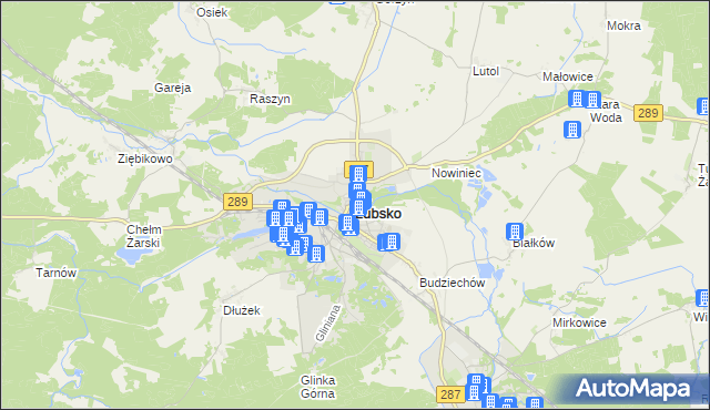 mapa Lubsko, Lubsko na mapie Targeo