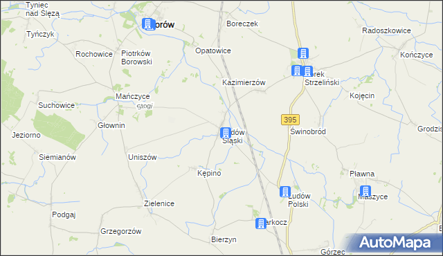 mapa Ludów Śląski, Ludów Śląski na mapie Targeo