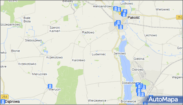 mapa Ludwiniec, Ludwiniec na mapie Targeo