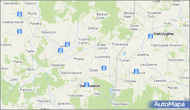 mapa Łukomierz, Łukomierz na mapie Targeo