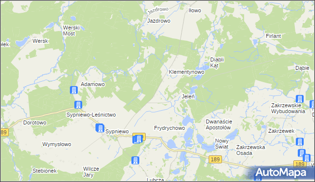 mapa Łukowo gmina Więcbork, Łukowo gmina Więcbork na mapie Targeo