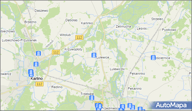 mapa Lulewice, Lulewice na mapie Targeo