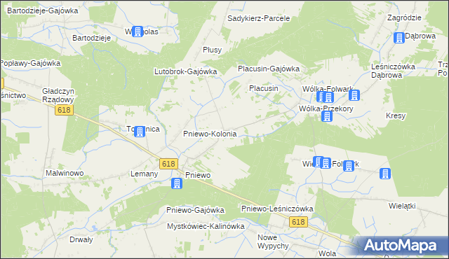 mapa Lutobrok, Lutobrok na mapie Targeo