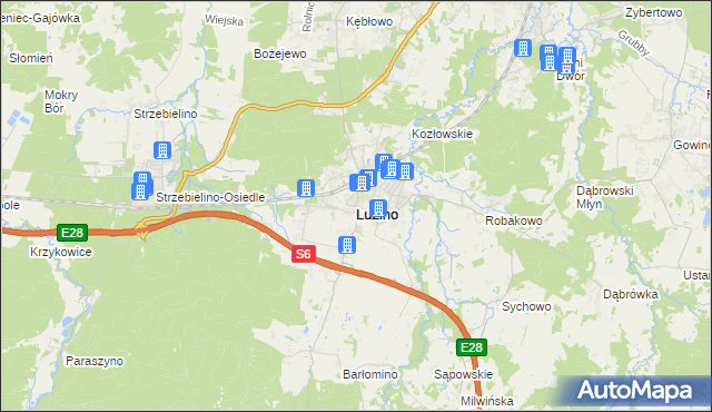 mapa Luzino, Luzino na mapie Targeo