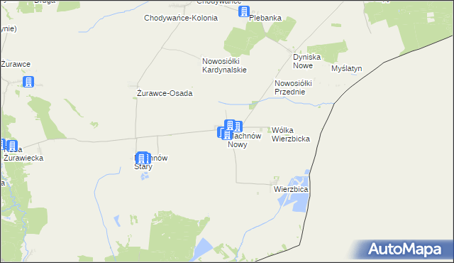 mapa Machnów Nowy, Machnów Nowy na mapie Targeo