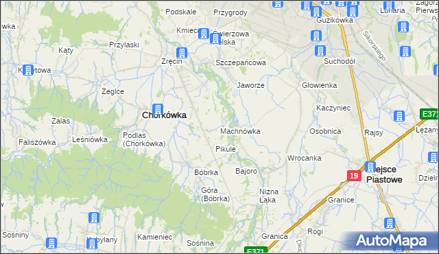 mapa Machnówka, Machnówka na mapie Targeo