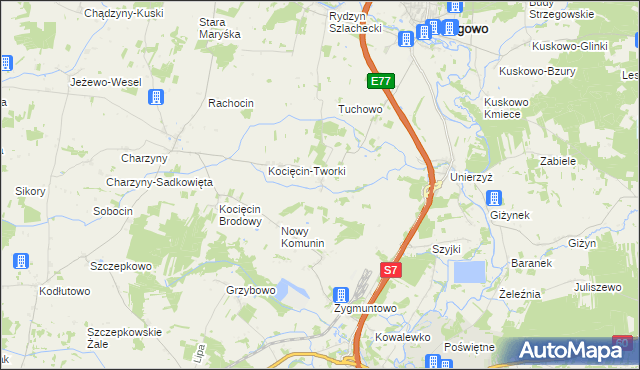 mapa Mączewo, Mączewo na mapie Targeo