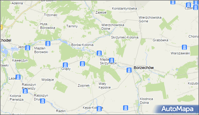 mapa Majdan Skrzyniecki, Majdan Skrzyniecki na mapie Targeo