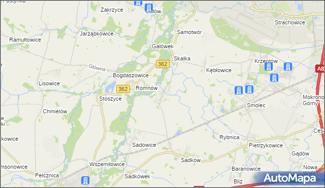 mapa Małkowice gmina Kąty Wrocławskie, Małkowice gmina Kąty Wrocławskie na mapie Targeo