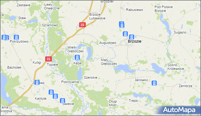 mapa Mały Głęboczek, Mały Głęboczek na mapie Targeo