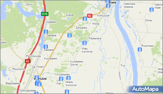 mapa Mały Komorsk, Mały Komorsk na mapie Targeo