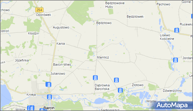 mapa Mamlicz, Mamlicz na mapie Targeo