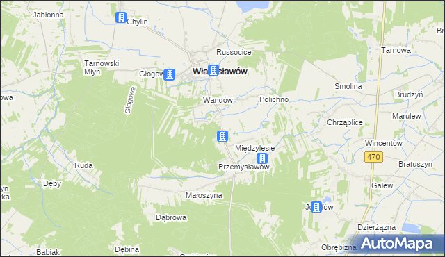 mapa Mariantów gmina Władysławów, Mariantów gmina Władysławów na mapie Targeo