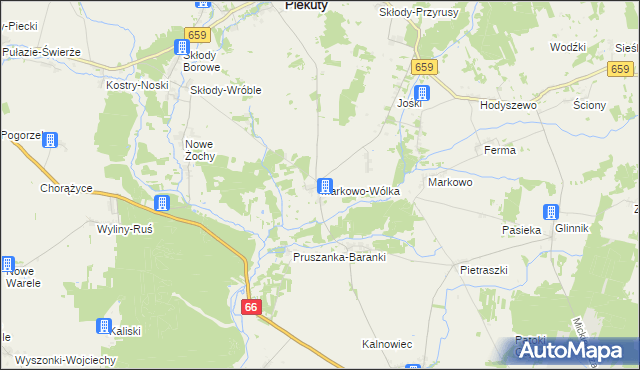 mapa Markowo-Wólka, Markowo-Wólka na mapie Targeo