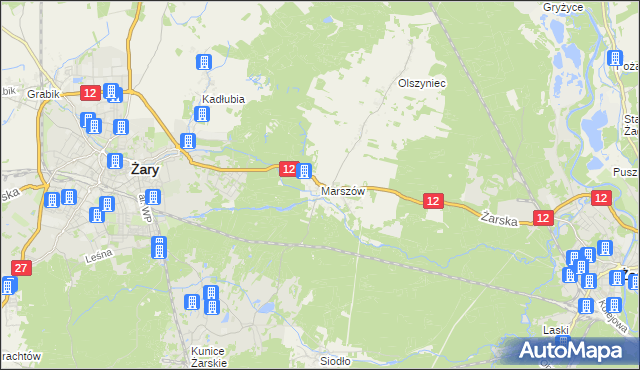 mapa Marszów, Marszów na mapie Targeo