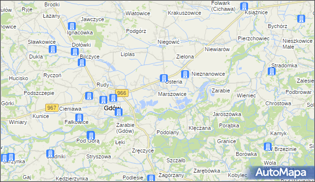 mapa Marszowice gmina Gdów, Marszowice gmina Gdów na mapie Targeo