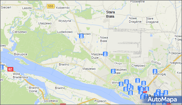 mapa Maszewo Duże, Maszewo Duże na mapie Targeo