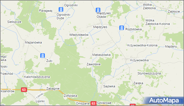 mapa Matiaszówka, Matiaszówka na mapie Targeo