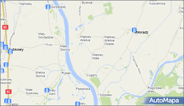 mapa Mątowy Małe, Mątowy Małe na mapie Targeo