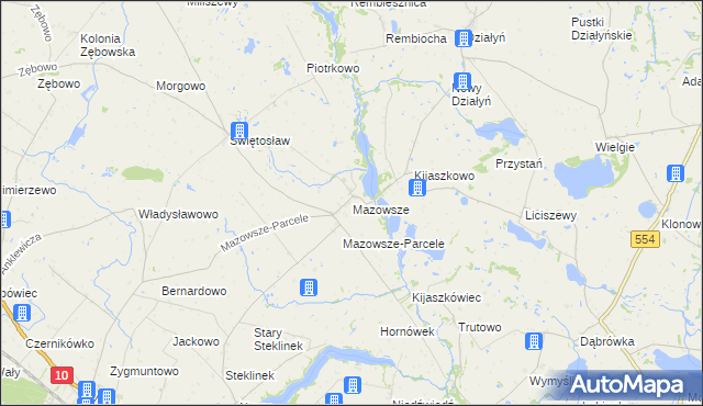 mapa Mazowsze, Mazowsze na mapie Targeo