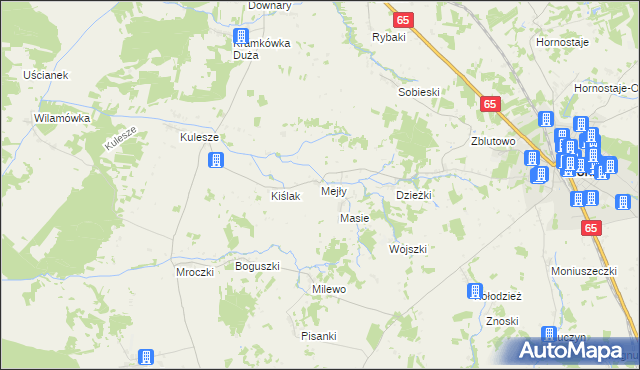 mapa Mejły, Mejły na mapie Targeo