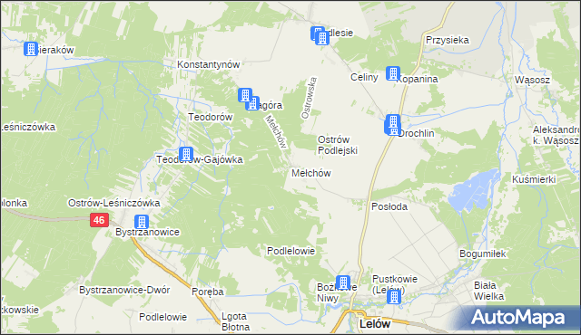 mapa Mełchów, Mełchów na mapie Targeo