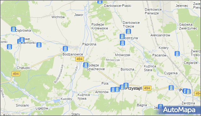 mapa Michalinów, Michalinów na mapie Targeo