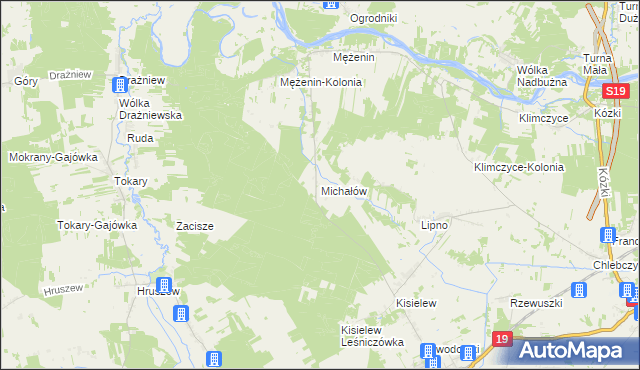 mapa Michałów gmina Platerów, Michałów gmina Platerów na mapie Targeo