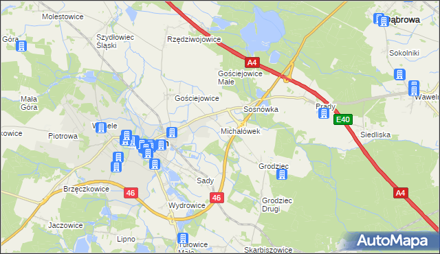 mapa Michałówek gmina Niemodlin, Michałówek gmina Niemodlin na mapie Targeo