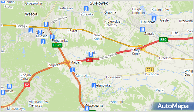 mapa Michałówek gmina Wiązowna, Michałówek gmina Wiązowna na mapie Targeo