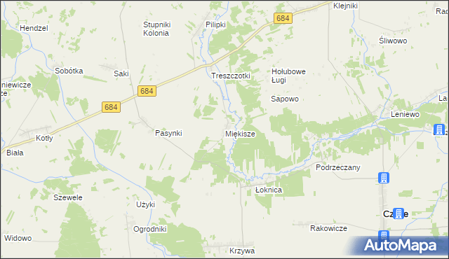 mapa Miękisze, Miękisze na mapie Targeo