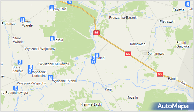 mapa Mień, Mień na mapie Targeo