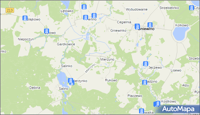 mapa Mierzyno, Mierzyno na mapie Targeo