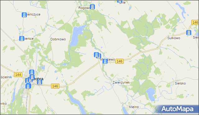 mapa Mieszewo, Mieszewo na mapie Targeo