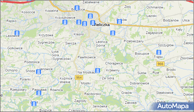 mapa Mietniów, Mietniów na mapie Targeo