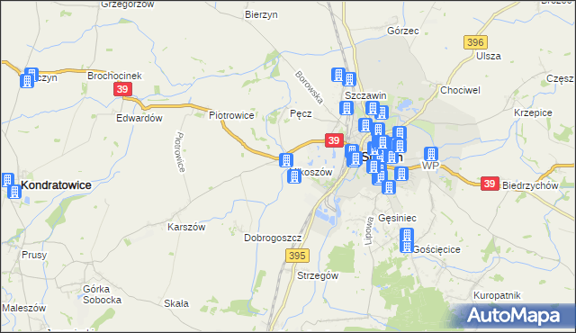 mapa Mikoszów, Mikoszów na mapie Targeo